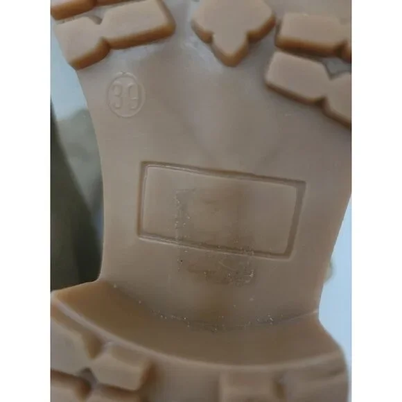 Mihaela Glavan Beige Mid-Calf Suede Boots With Block Heel Size 39 EU - Picture 6 of 9